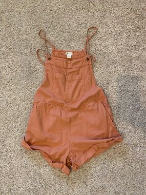 Billabong Coral-Rust Short Overalls